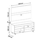 Rack Com Painel E Suporte Tv 47" Multimóveis Cr45180