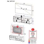 Rack Com Painel E Suporte Tv 65" Com Nichos E Pés Jazz Multim