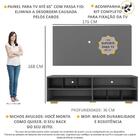 Rack Com Painel E Suporte Tv 65" Com Nichos E Pés Jazz Multim