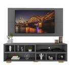 Rack Com Painel E Suporte Tv 65" Com Nichos E Pés Jazz Multim