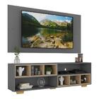 Rack Com Painel E Suporte Tv 65" Com Nichos E Pés Jazz Multim