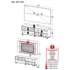 Rack Com Painel E Suporte Tv 65" Com Nichos E Rodízios Jazz M