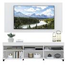 Rack Com Painel E Suporte Tv 65" Com Rodízios E Espelho Londr