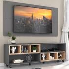 Rack Com Painel E Suporte Tv 65" Com Rodízios E Nichos Jazz M