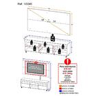 Rack Com Painel E Suporte Tv 65" Com Rodízios Londres Multimó