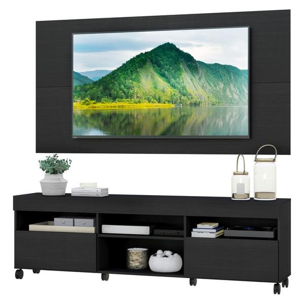 Rack Com Painel E Suporte Tv 65" Com Rodízios Londres Multimó