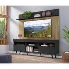 Rack Com Painel E Suporte Tv 65" Madri Multimóveis Preto/rust