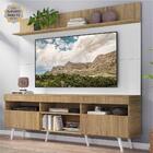 Rack Com Painel E Suporte Tv 65" Madri Multimóveis Rustic/bra