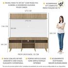 Rack Com Painel E Suporte Tv 65" Madri Multimóveis Rustic/bra