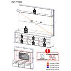 Rack Com Painel E Suporte Tv 65" Madri Multimóveis V3366