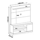 Rack Com Painel E Suporte Tv 65" Multimóveis Cr45184