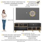 Rack Com Painel E Suporte Tv 65" Retrô Com Nichos Jazz Multim