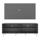 Rack Com Painel E Suporte Tv 65" Retrô Jazz Multimóveis Mp103