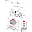 Rack Com Painel E Suporte Tv 65" Retrô Jazz Multimóveis V1036