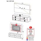 Rack Com Painel E Suporte Tv 65" Suspenso Com Nichos Jazz Mul
