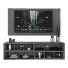 Rack Com Painel E Suporte Tv 65" Suspenso Com Nichos Jazz Mul