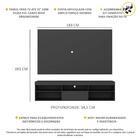 Rack Com Painel E Suporte Tv 75" Web Multimóveis Mp1051 Preto