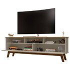 Rack Com Painel Elegant Para Tv Até 65 Polegadas Pés De Madei