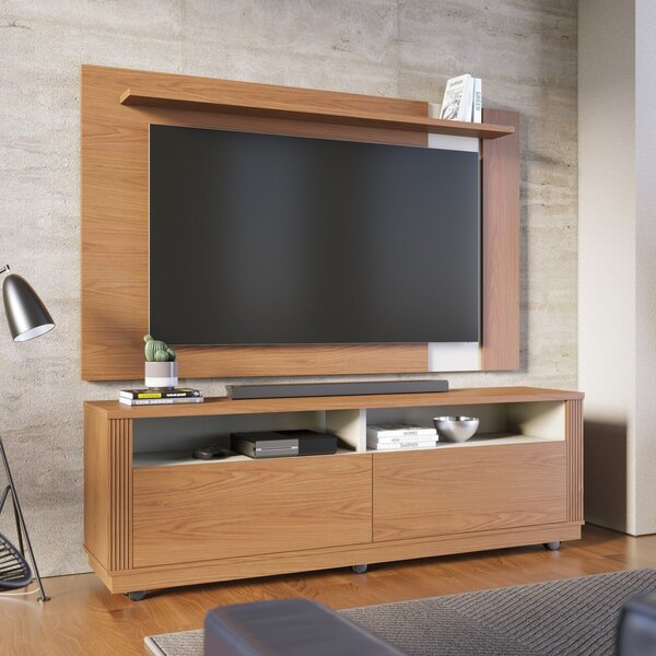 Rack Com Painel Extensível Para Tv Até 70 Polegadas Com Rodzí