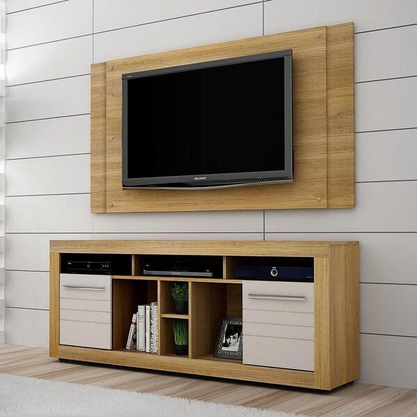 Rack Com Painel Firenze Para Tv Até 46" Com Off White