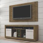 Rack Com Painel Firenze Para Tv Até 50" Valdemóveis Ipê/off-w