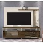 Rack Com Painel Frizz Para Tv De 65 Pol Off White Imbuia