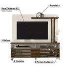 Rack Com Painel Frizz Para Tv De 65 Pol Off White Imbuia