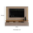 Rack Com Painel Gaia Para Tv De 75 Pol Fendi Natural