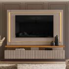 Rack Com Painel Gaia Para Tv De 75 Pol Fendi Natural