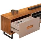 Rack Com Painel Grande Para Sala 75 Polegadas Griz Carvalho N