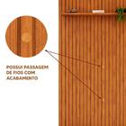 Rack Com Painel Grande Para Sala 75 Polegadas Griz Carvalho N