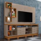 Rack Com Painel Heitor P/tv De Até 65e Pés - Natural/cinza