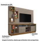 Rack Com Painel Heitor Para Tv De 65 Pol Natural Fendi