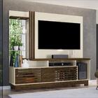 Rack Com Painel Home Theater 2 Portas 1 Espelho Luz Led Pés S