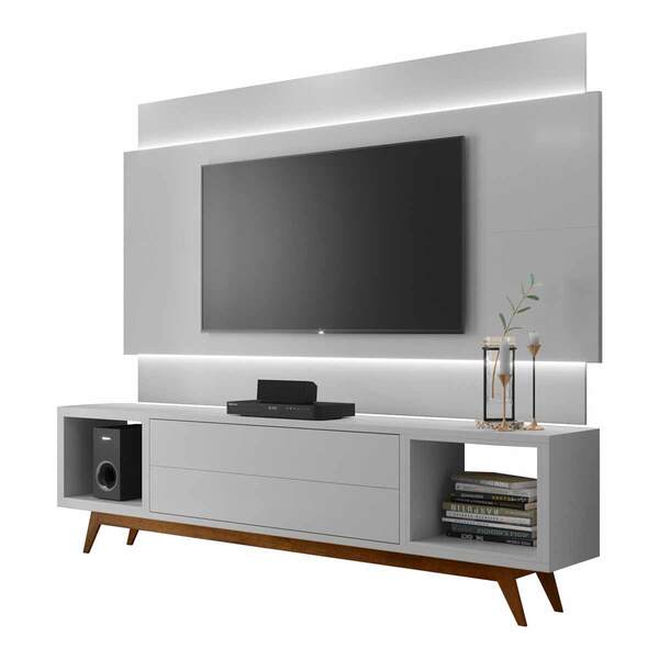 Rack Com Painel Horizon 1.8 Com Led Branco - Moveisaqui