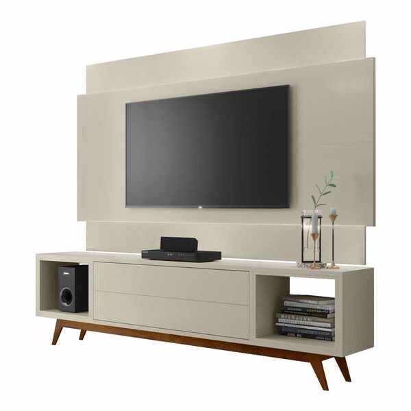 Rack Com Painel Horizon 1.8 Off White - Moveisaqui