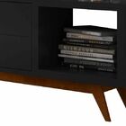 Rack Com Painel Horizon 2.2 Com Led Preto - Moveisaqui