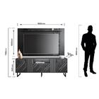 Rack Com Painel Juruá Para Tv De Até 60 - Preto/cinza