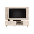 Rack Com Painel Led 100% Mdf Curvo Para Tv Até 75 Polegadas 1