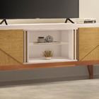 Rack Com Painel Link Lift 1.6 Off White / Carvalho Intense Pa