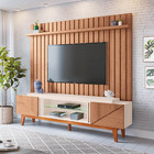 Rack Com Painel Link Lift 2.0 Off White / Nature Para Tv Até
