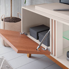 Rack Com Painel Link Lift 2.0 Off White / Nature Para Tv Até