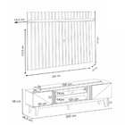 Rack Com Painel Link Lift 2.0 Off White / Nature Para Tv Até