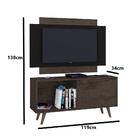 Rack Com Painel Málaga Home Tv Até 50 Polegadas Sala De Estar