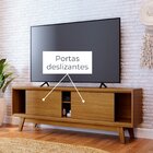 Rack Com Painel Mdf Frisado Para Tv Até 65 Polegadas 303cmx17