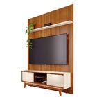 Rack Com Painel Mdf Frisado Para Tv Até 65 Polegadas 303cmx17