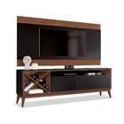 Rack Com Painel Merlot 1,80m Nicho 3 Portas Adega Tv 65 Poleg