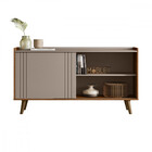 Rack Com Painel Mobler Alamo Porta Mdf Para Tv Até 60 Polegad