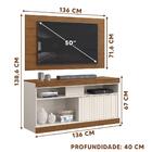 Rack Com Painel Para Quarto 50 Polegadas Off White Freijó Sov