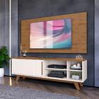 Rack Com Painel Para Sala 50 Polegadas Freijó Off White Romeu